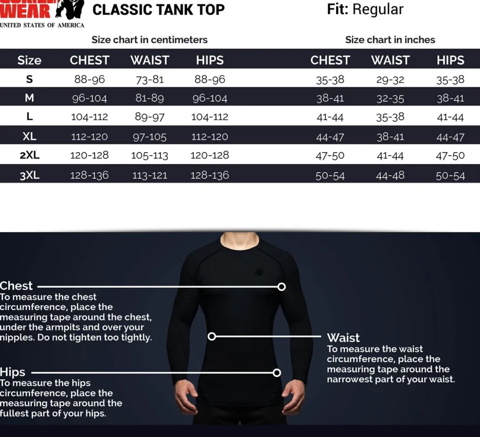 Gorilla Wear Classic Tank Top - Zwart