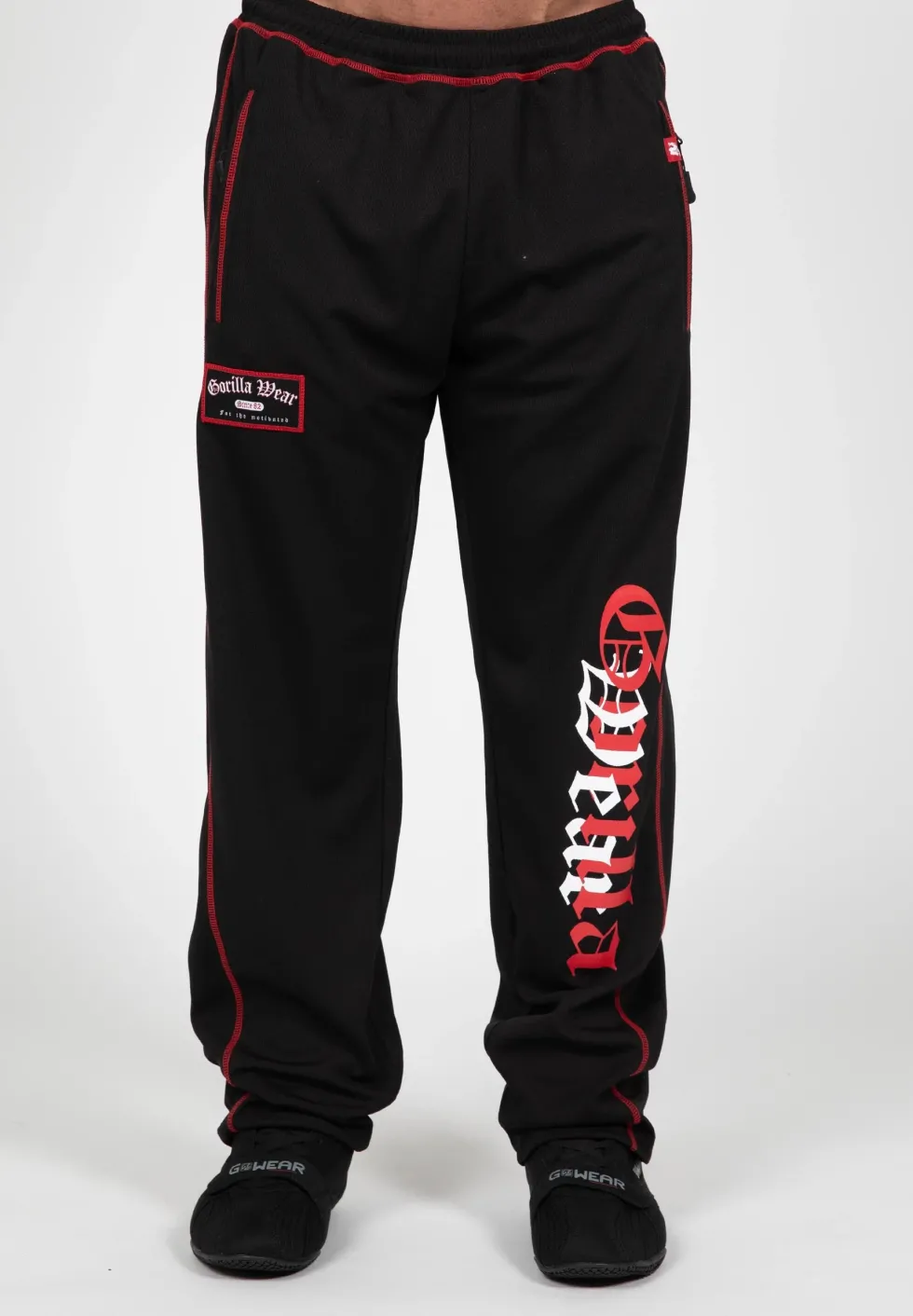 Gorilla Wear Marlow Mesh Pants - Zwart/Rood