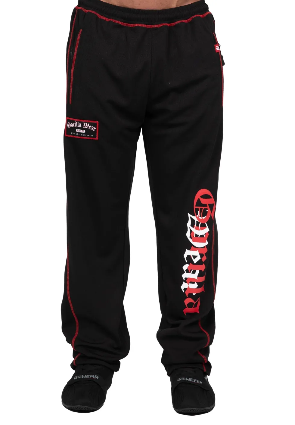 Gorilla Wear Marlow Mesh Pants - Zwart/Rood