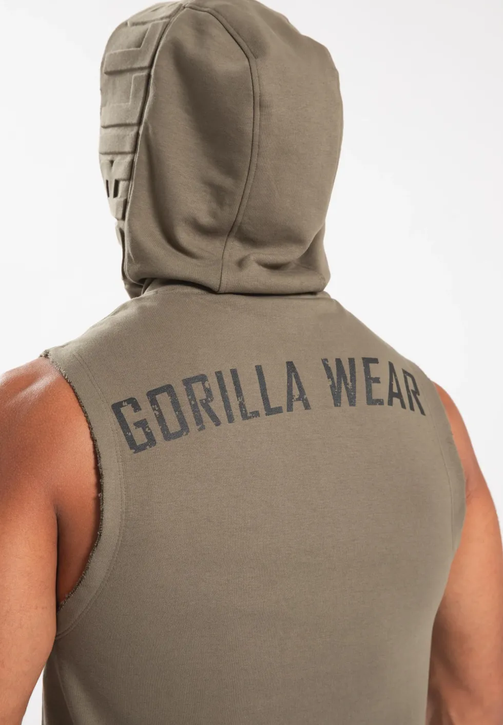 Gorilla Wear Marshall Mouwloze Hoodie - Legergroen