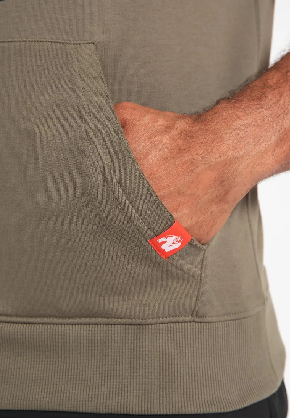 Gorilla Wear Marshall Mouwloze Hoodie - Legergroen