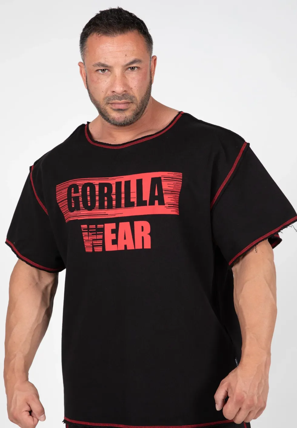 Gorilla Wear Wallace Workout Top - Zwart/Rood