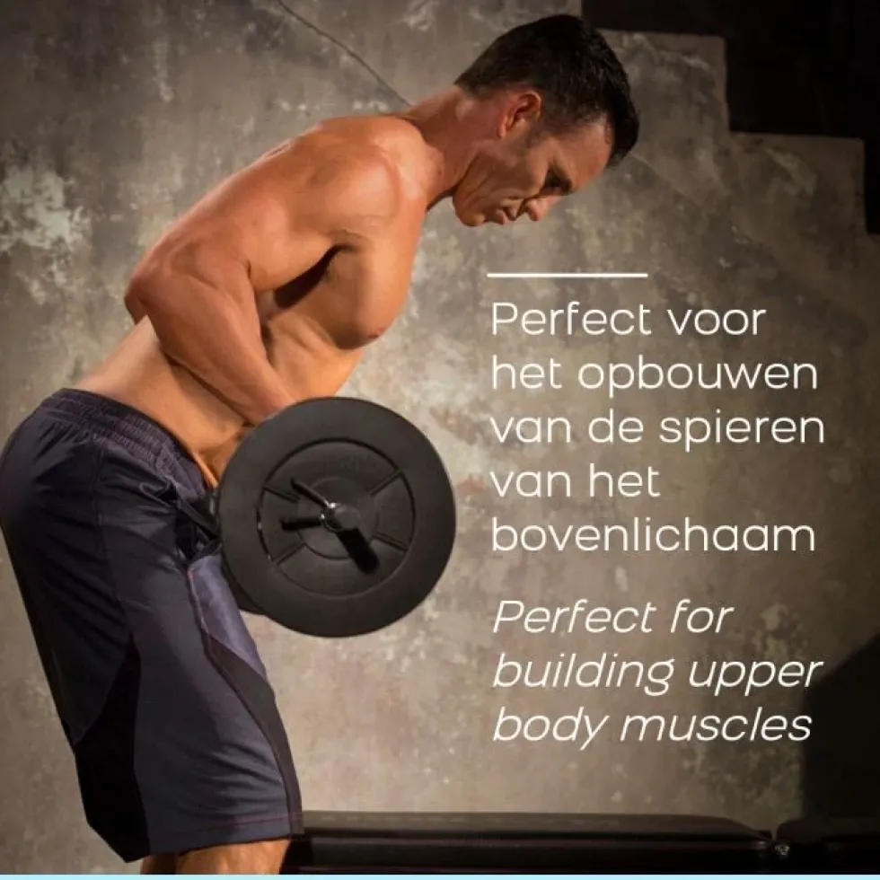 Iron Gym Verstelbare Curlstang Set - 23 kg - Zwart