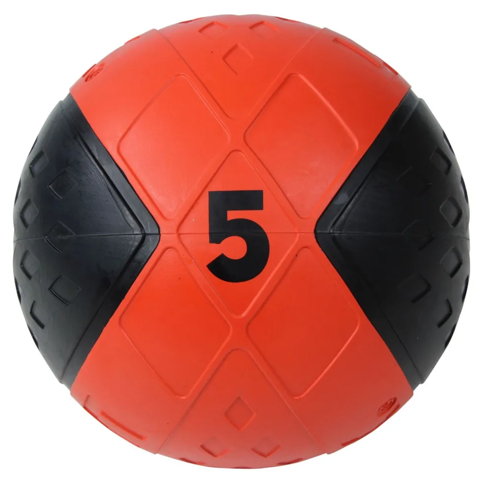 Lifemaxx LMX Medicijn Bal - Medicine Ball - 5 kg - Zwart/Rood