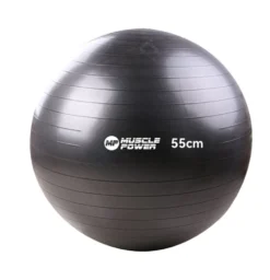Muscle Power Anti-Burst Fitnessbal - Zwart - 55 cm